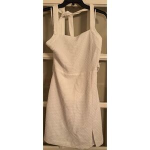 BCBGENERATION Skater Dress Womens 8 White halter, cotton dress mini